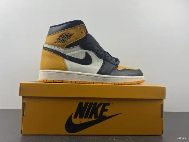 Rep MAX Yellow OG Jordan 1 555088-711 Toe High Air 0615